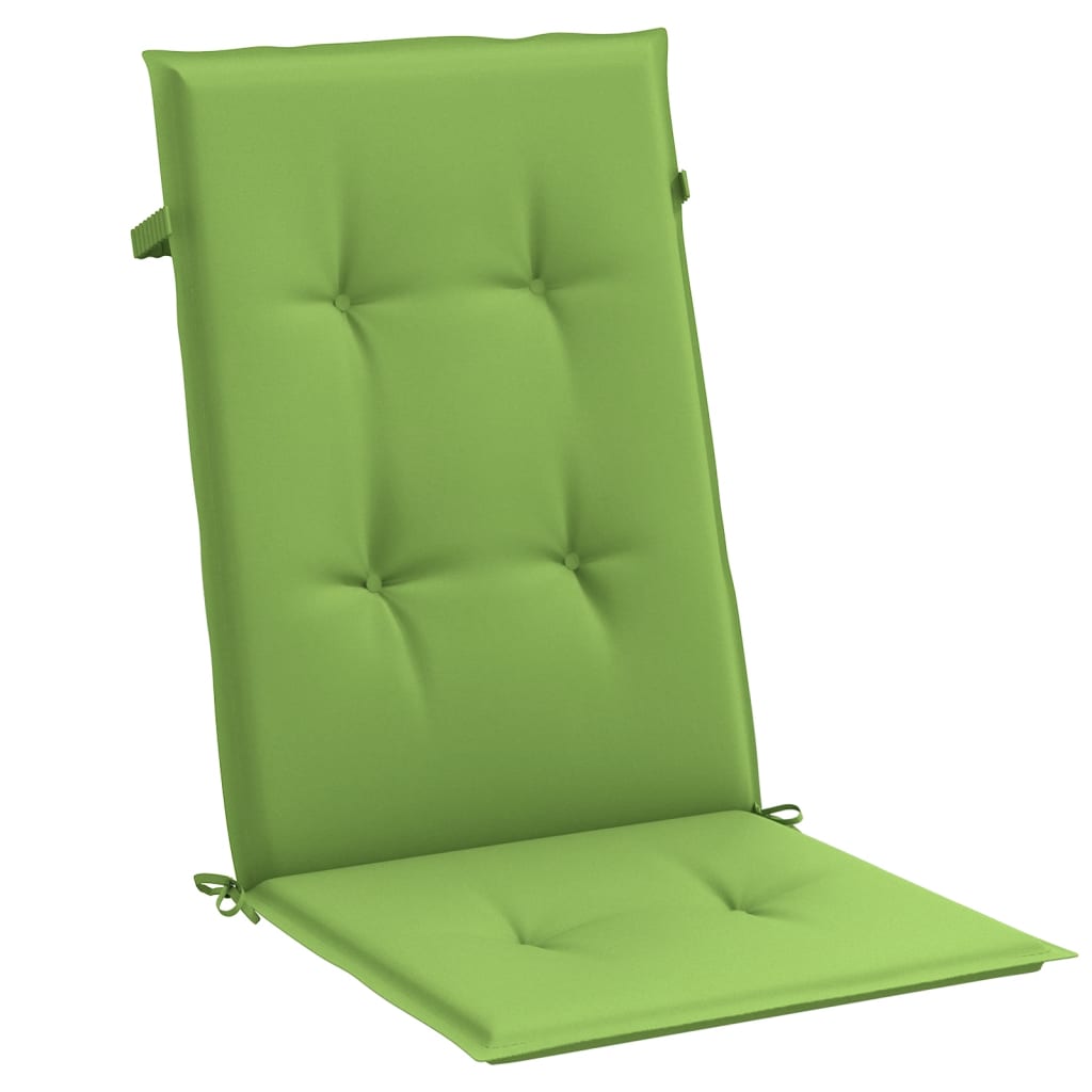 vidaXL Cojines silla respaldo alto 4 uds tela verde melange 120x50x4cm