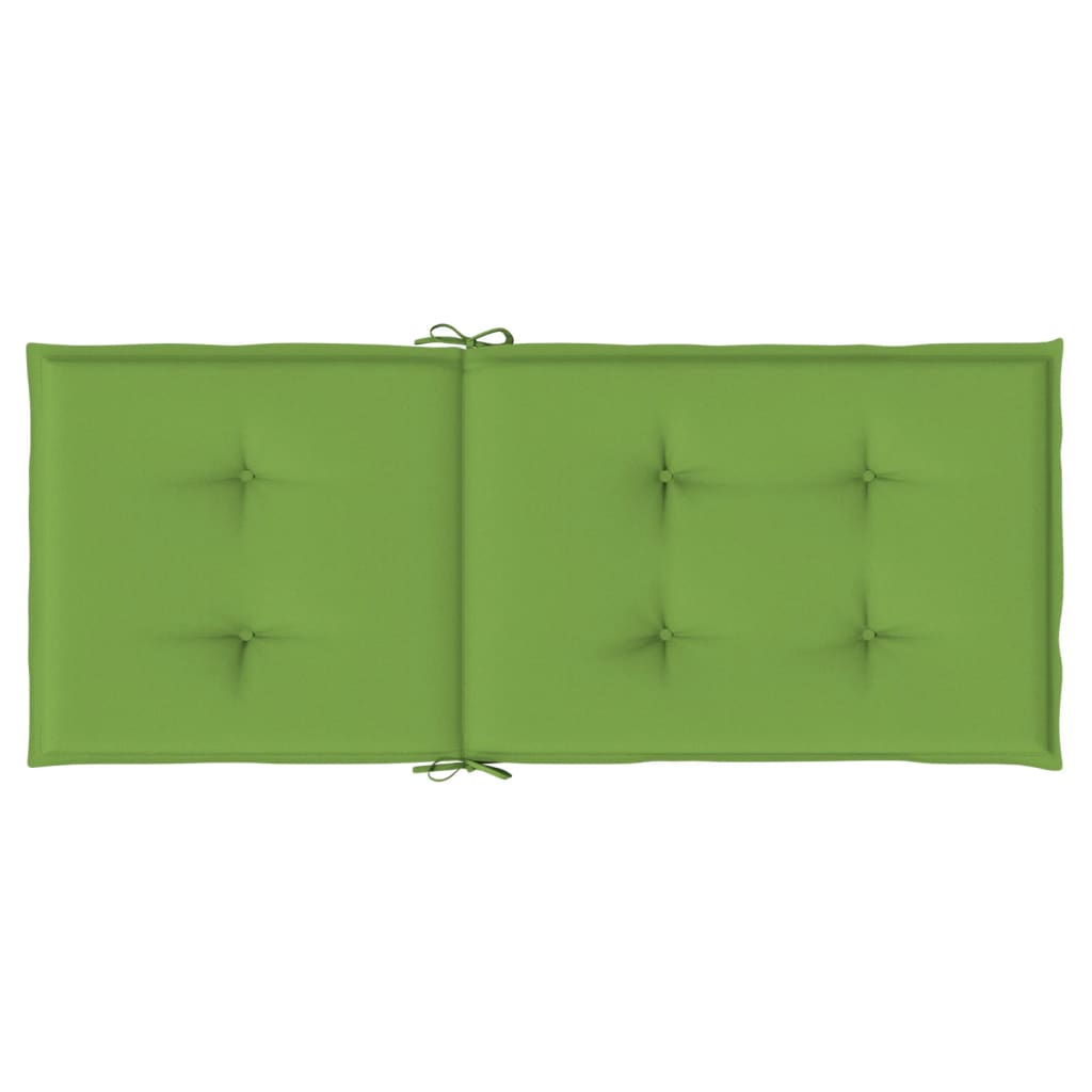 vidaXL Cojines silla respaldo alto 4 uds tela verde melange 120x50x4cm