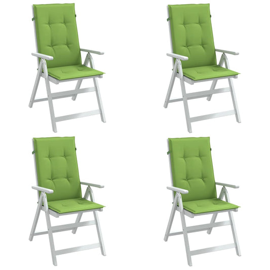 vidaXL Cojines silla respaldo alto 4 uds tela verde melange 120x50x4cm