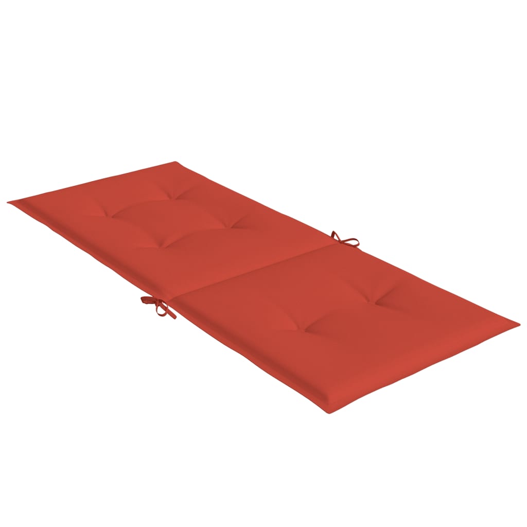 vidaXL Cojines silla respaldo alto 2 uds tela rojo melange 120x50x4 cm