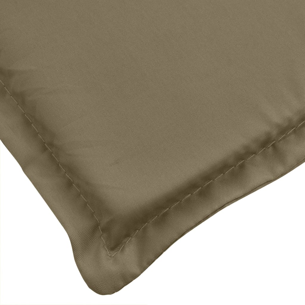 vidaXL Cojines silla respaldo alto 2 uds tela taupe melange 120x50x4cm