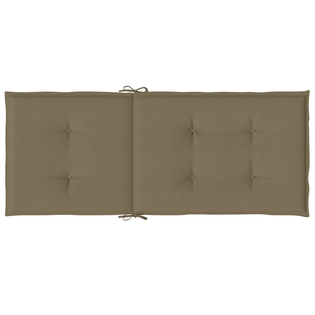 vidaXL Cojines silla respaldo alto 6 uds tela taupe melange 120x50x4cm