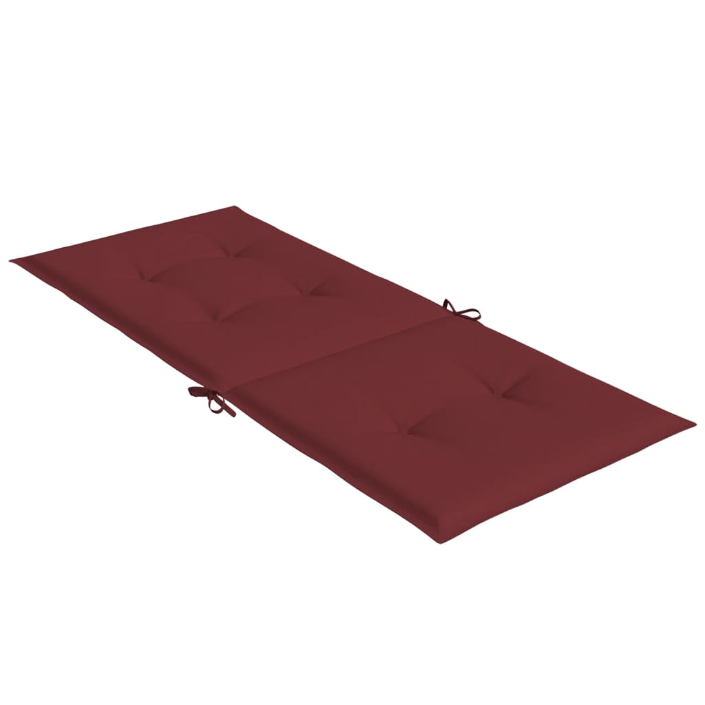 vidaXL Cojines para silla respaldo alto 4 uds tela rojo tinto melange