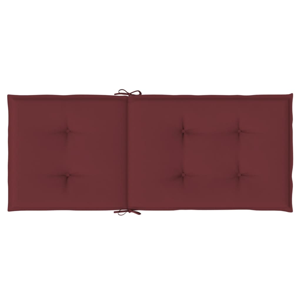 vidaXL Cojines para silla respaldo alto 6 uds tela rojo tinto melange