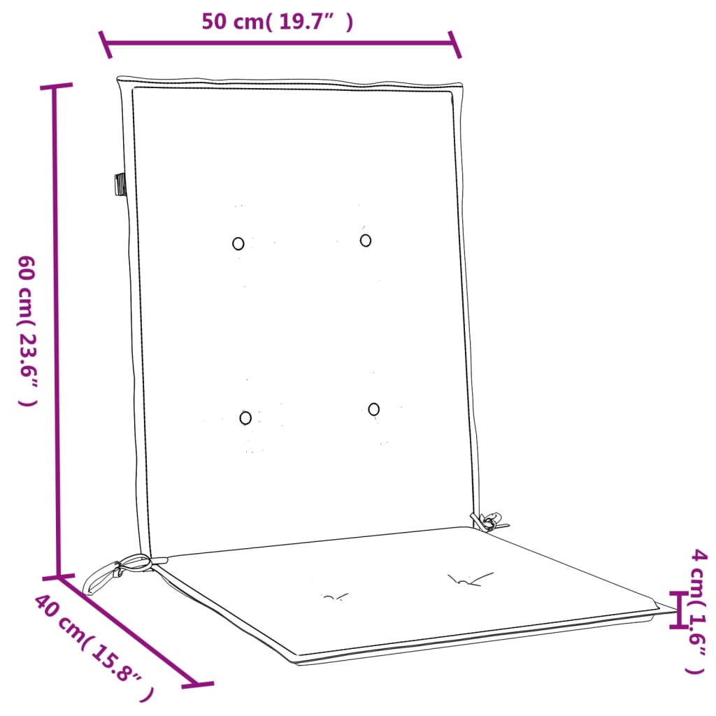 vidaXL Cojines para silla respaldo bajo 6 ud tela gris claro melange