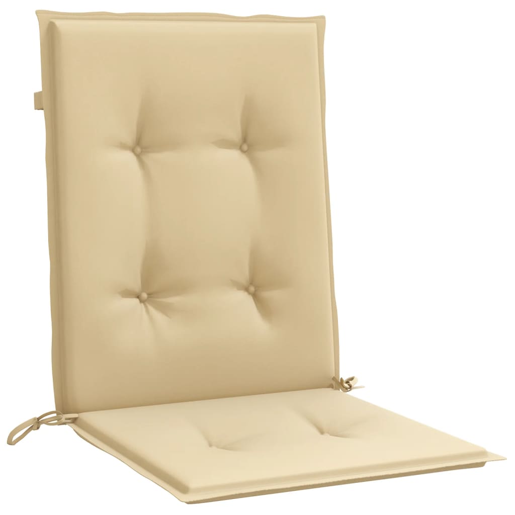 vidaXL Cojines silla respaldo bajo 4 ud tela beige melange 100x50x4 cm