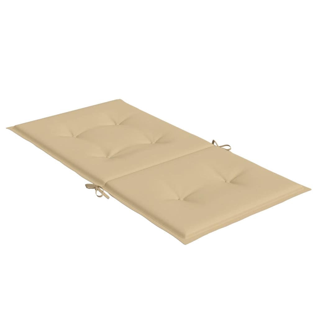 vidaXL Cojines silla respaldo bajo 6 ud tela beige melange 100x50x4 cm