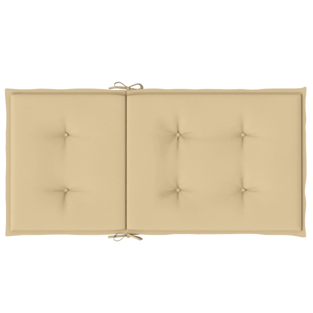 vidaXL Cojines silla respaldo bajo 6 ud tela beige melange 100x50x4 cm