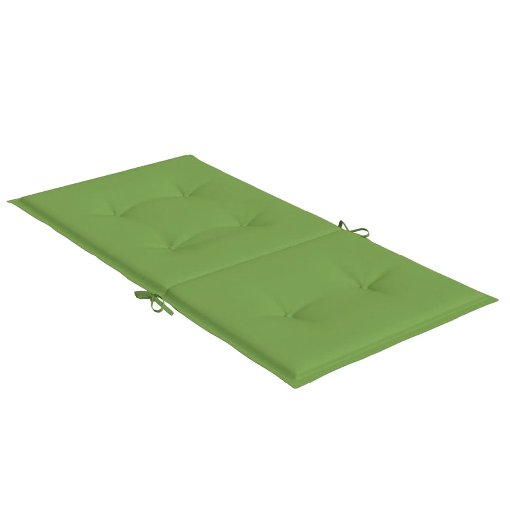 vidaXL Cojines silla respaldo bajo 2 ud tela verde melange 100x50x4 cm