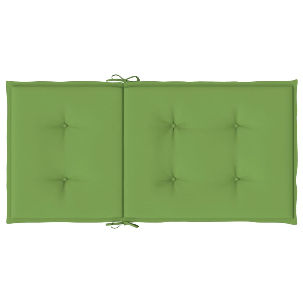 vidaXL Cojines silla respaldo bajo 2 ud tela verde melange 100x50x4 cm