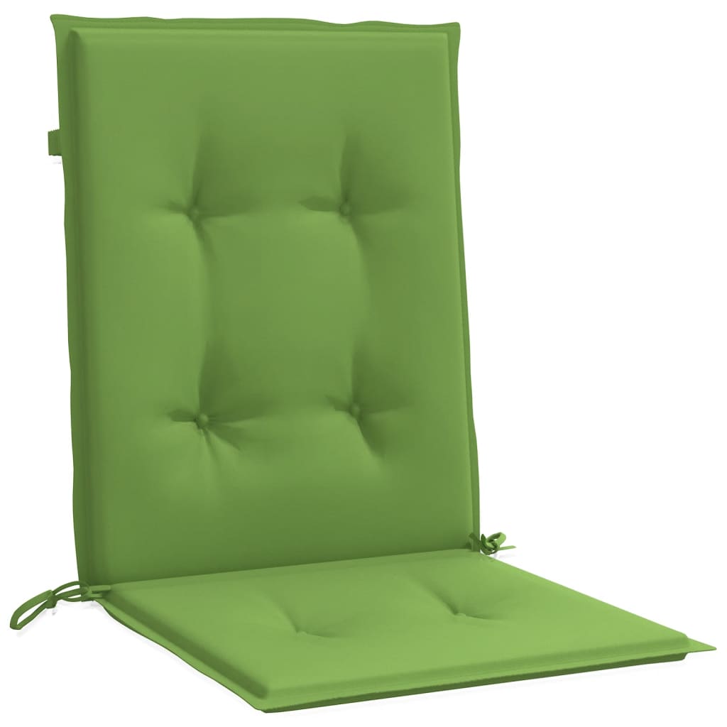 vidaXL Cojines silla respaldo bajo 4 ud tela verde melange 100x50x4 cm