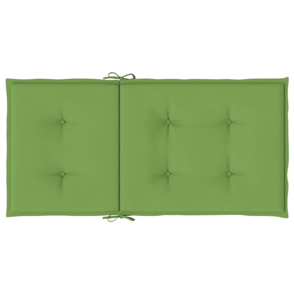 vidaXL Cojines silla respaldo bajo 4 ud tela verde melange 100x50x4 cm