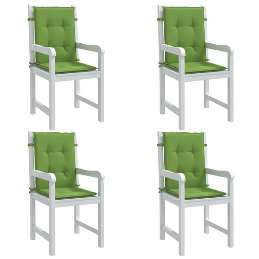 vidaXL Cojines silla respaldo bajo 4 ud tela verde melange 100x50x4 cm