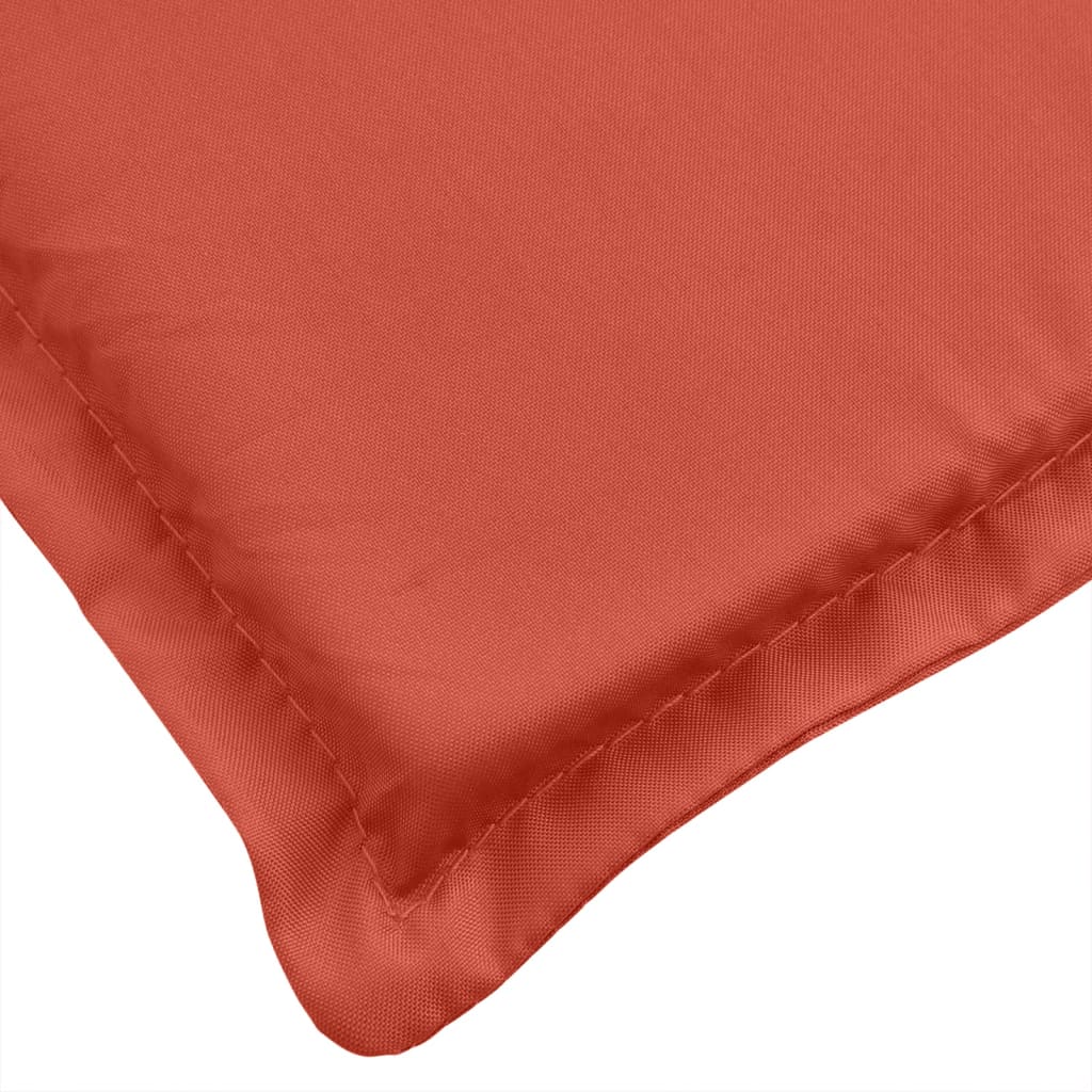 vidaXL Cojines silla respaldo bajo 2 ud tela rojo melange 100x50x4 cm