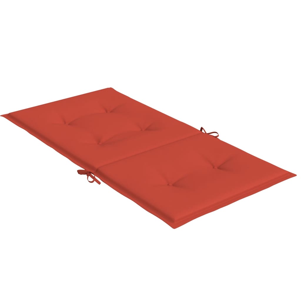 vidaXL Cojines silla respaldo bajo 4 ud tela rojo melange 100x50x4 cm