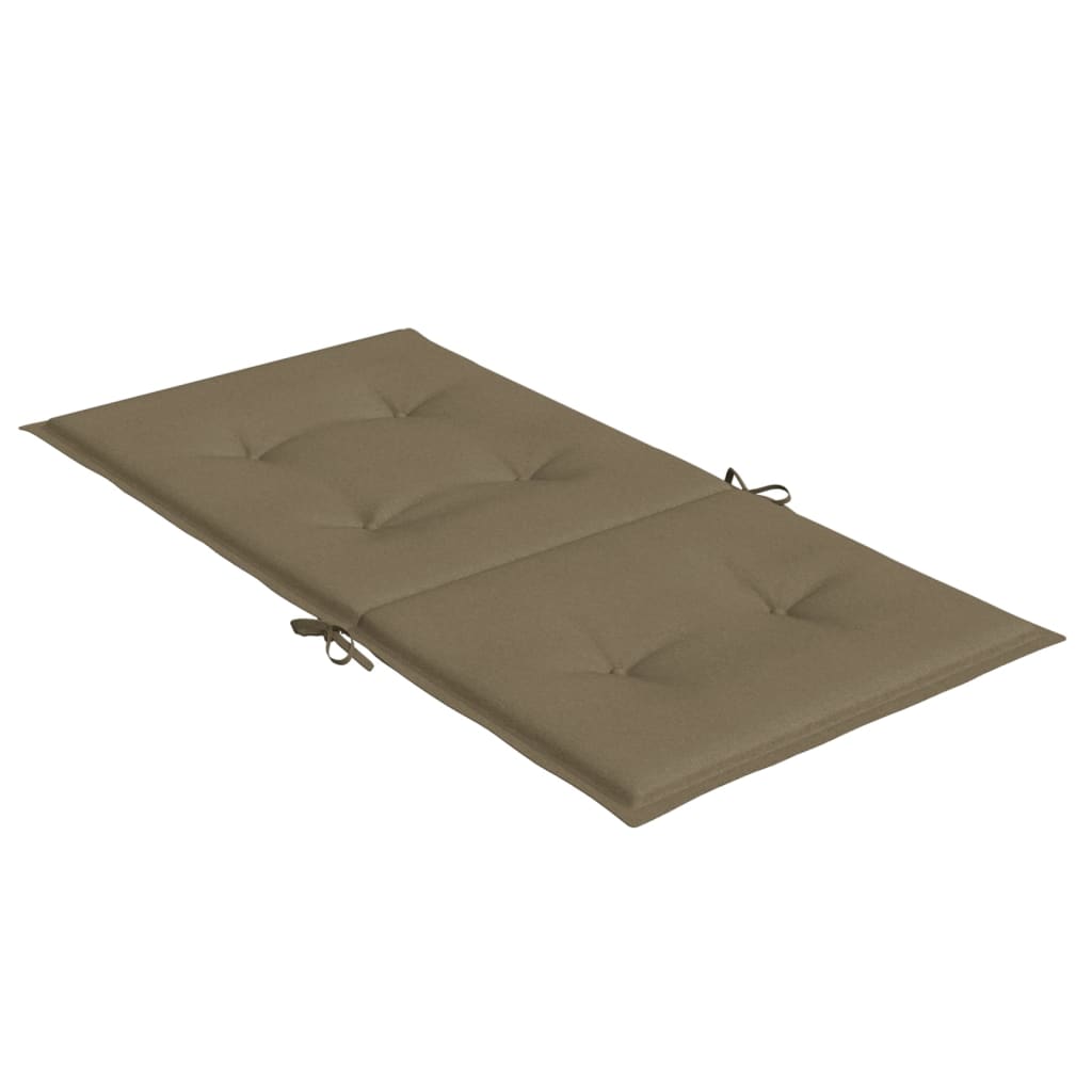 vidaXL Cojines silla respaldo bajo 2 ud tela taupe melange 100x50x4 cm