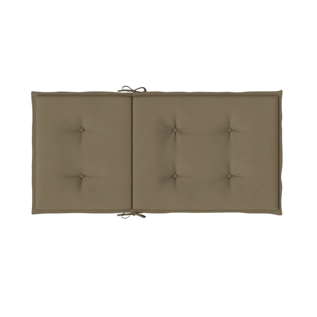 vidaXL Cojines silla respaldo bajo 2 ud tela taupe melange 100x50x4 cm