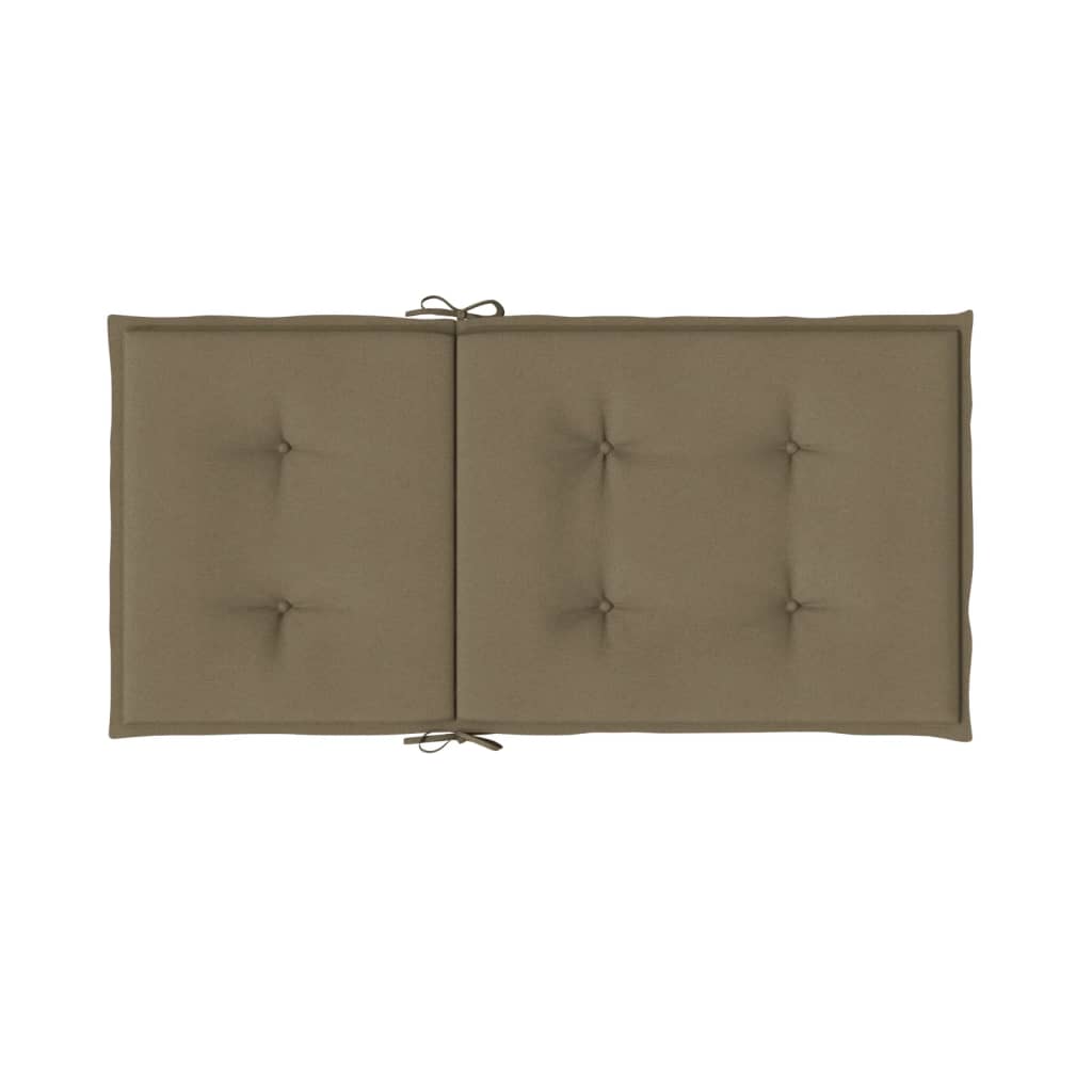 vidaXL Cojines silla respaldo bajo 4 ud tela taupe melange 100x50x4 cm