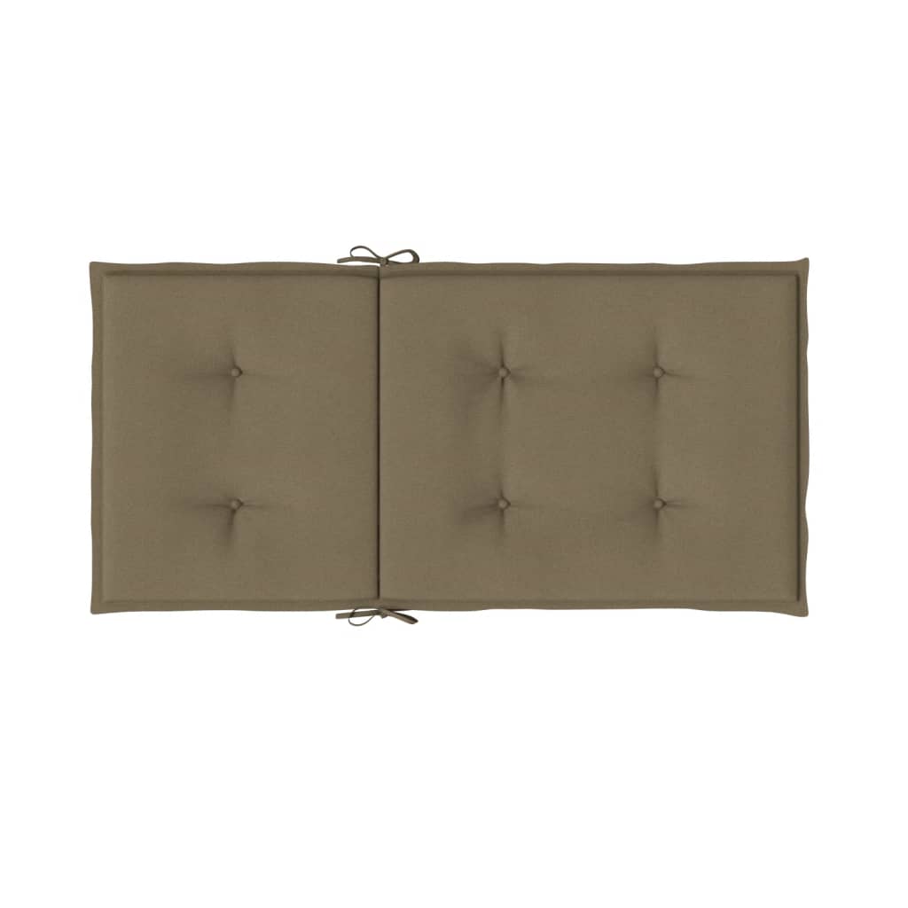 vidaXL Cojines silla respaldo bajo 6 ud tela taupe melange 100x50x4 cm