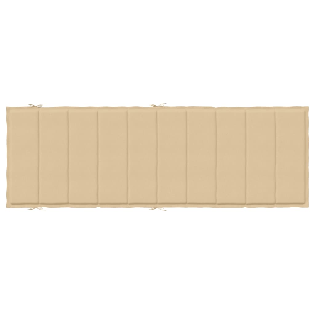 vidaXL Cojín para tumbona tela beige melange 186x58x3 cm