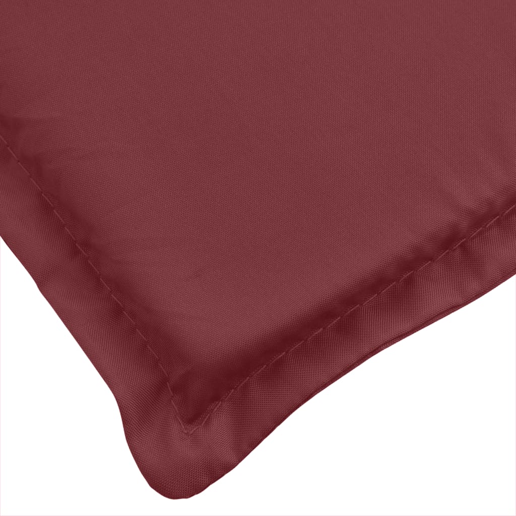 vidaXL Cojín para tumbona tela rojo tinto melange 186x58x3 cm