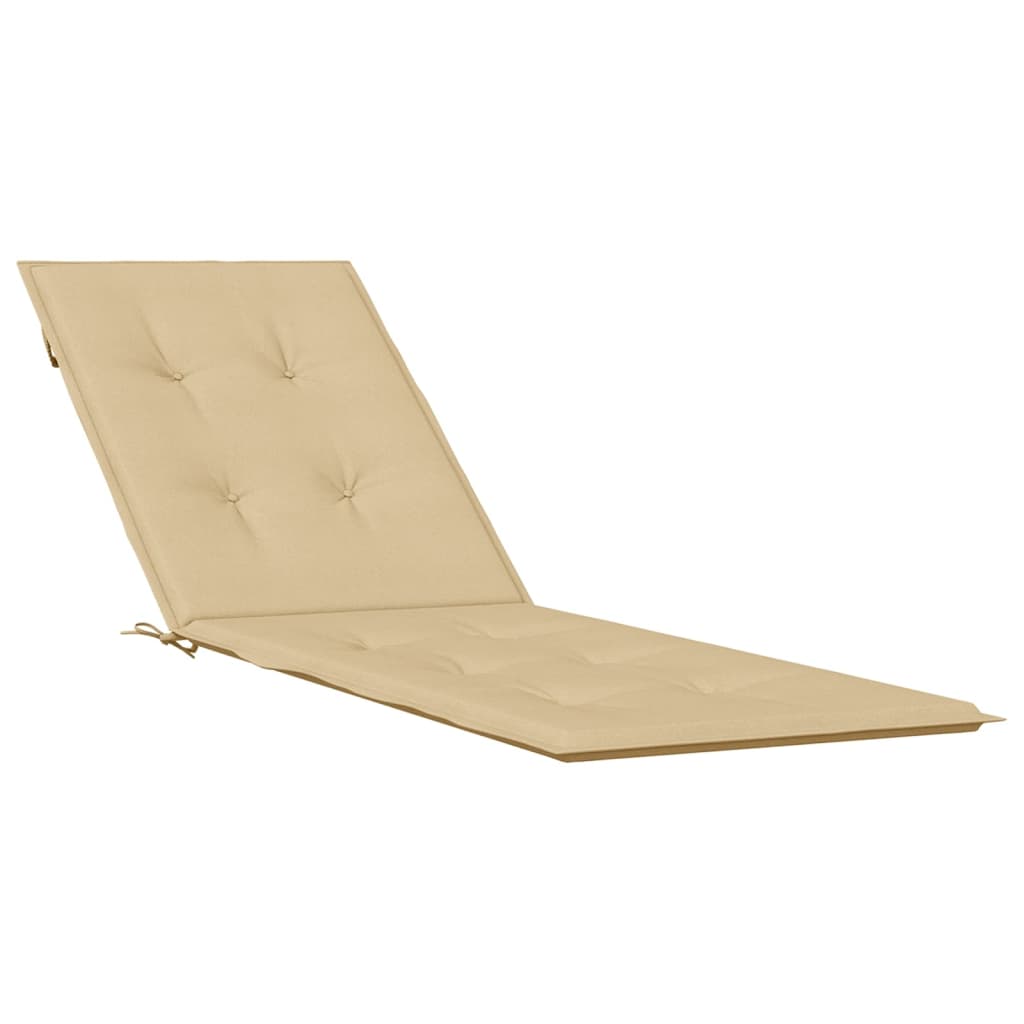 vidaXL Cojín para tumbona tela beige melange (75+105)x50x3 cm