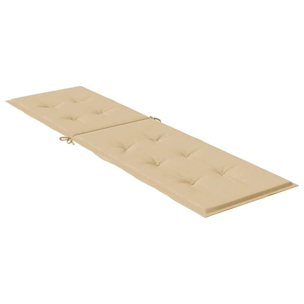 vidaXL Cojín para tumbona tela beige melange (75+105)x50x3 cm