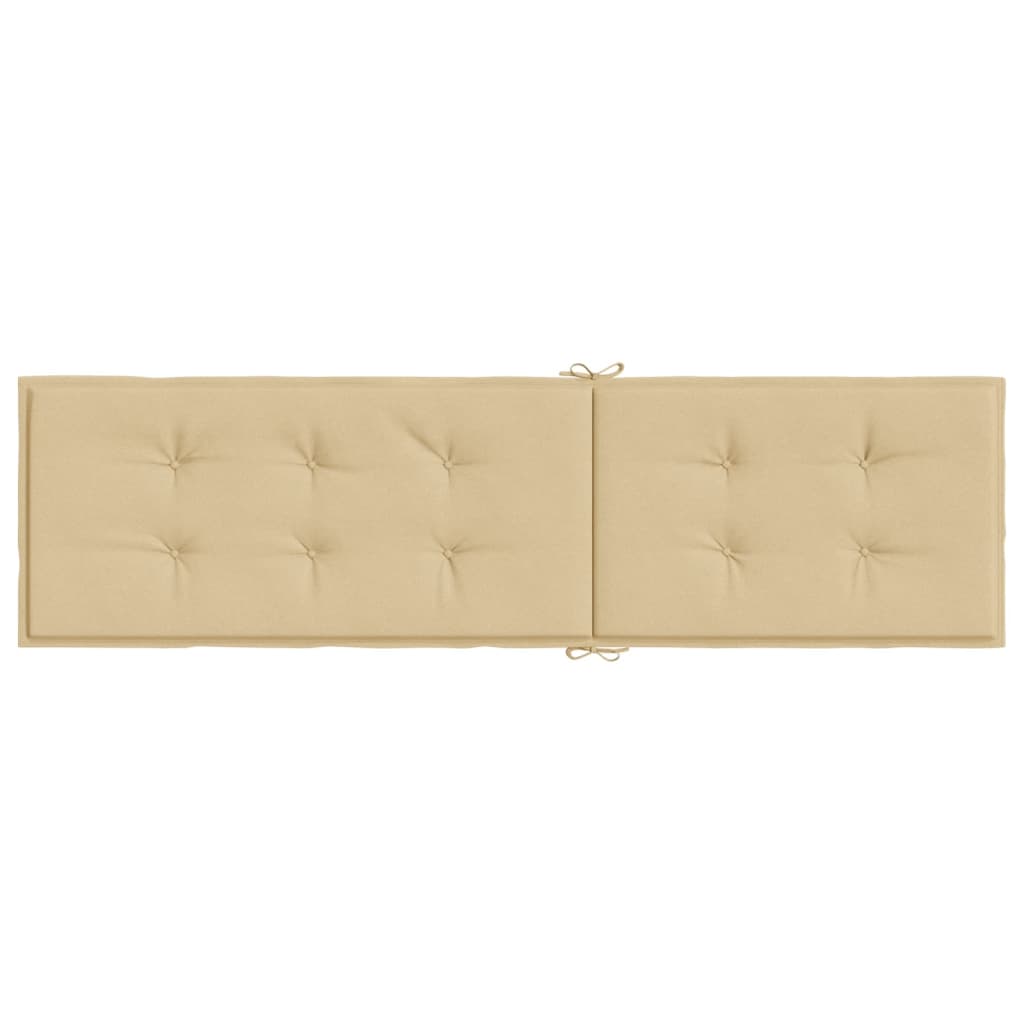 vidaXL Cojín para tumbona tela beige melange (75+105)x50x3 cm