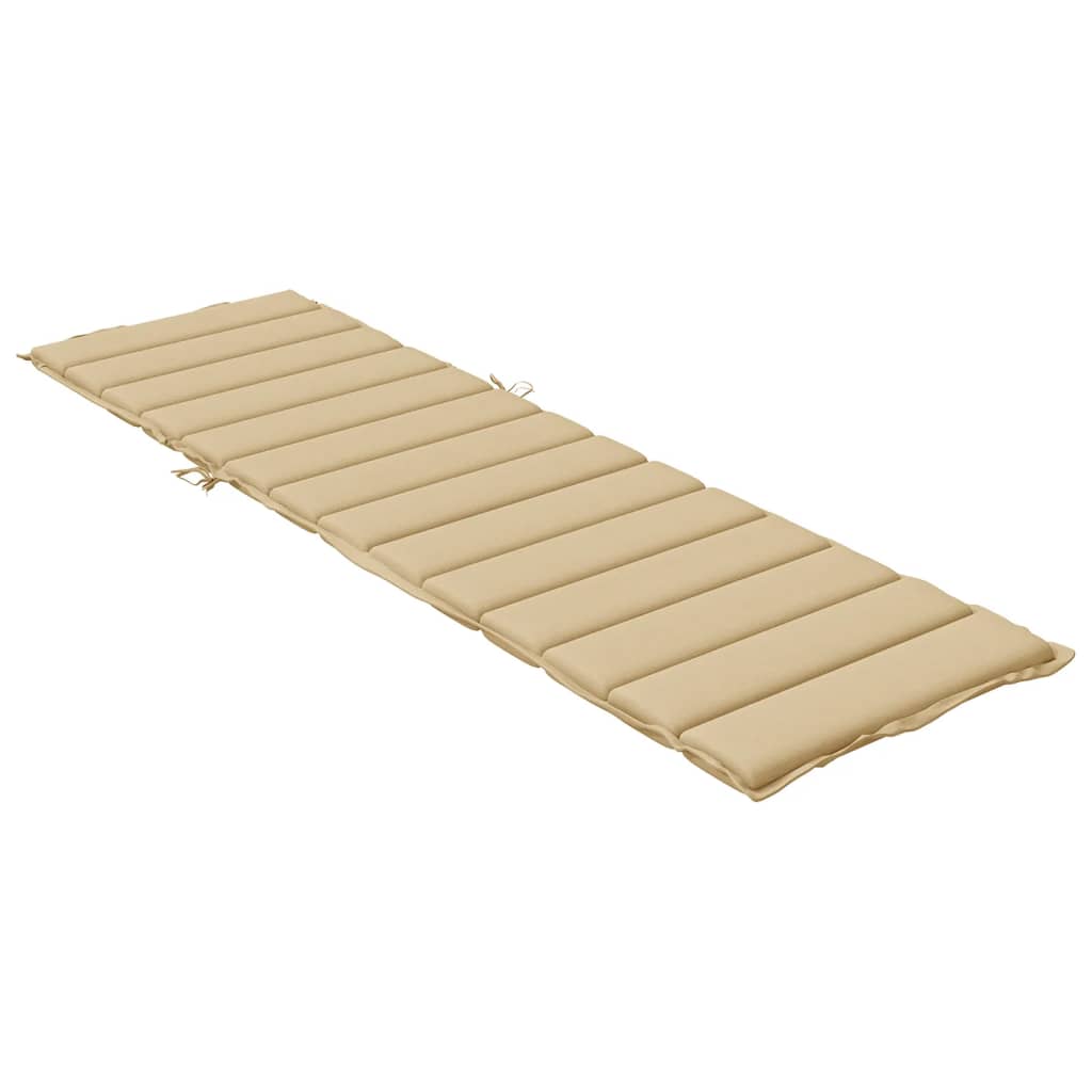 vidaXL Cojín para tumbona tela beige melange 200x50x4 cm