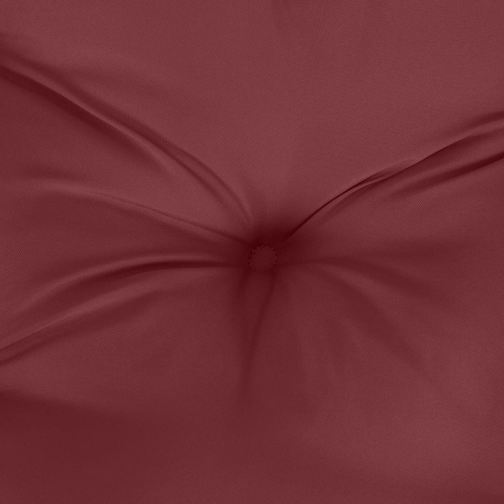 vidaXL Cojines banco jardín 2 uds tela rojo tinto melange 100x50x7 cm