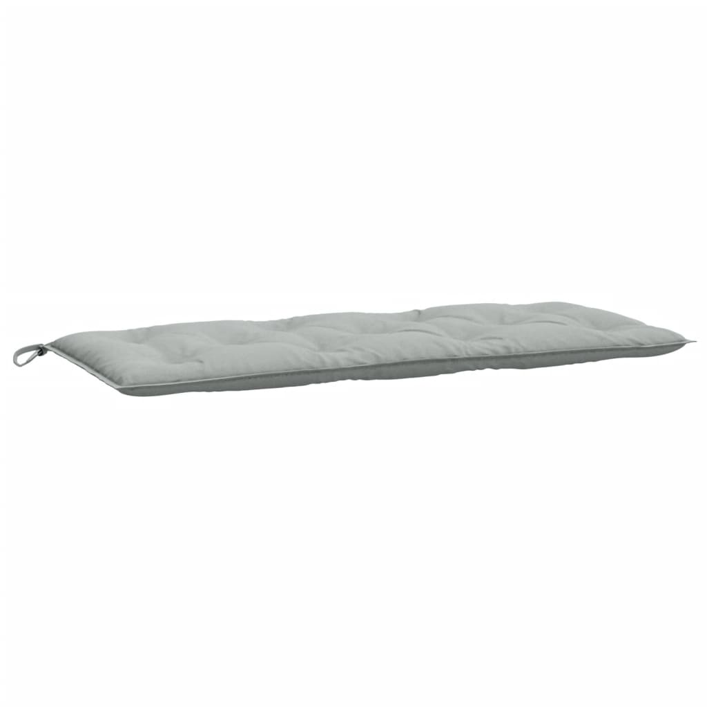 vidaXL Cojines banco jardín 2 uds tela gris claro melange 120x50x7 cm