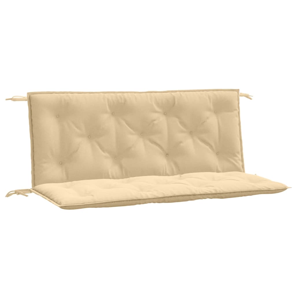 vidaXL Cojines para banco jardín 2 uds tela beige melange 120x50x7 cm