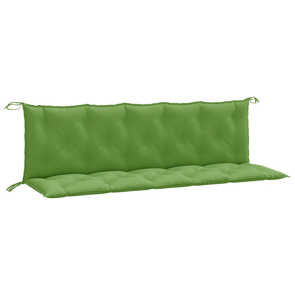 vidaXL Cojines para banco jardín 2 uds tela verde melange 180x50x7 cm