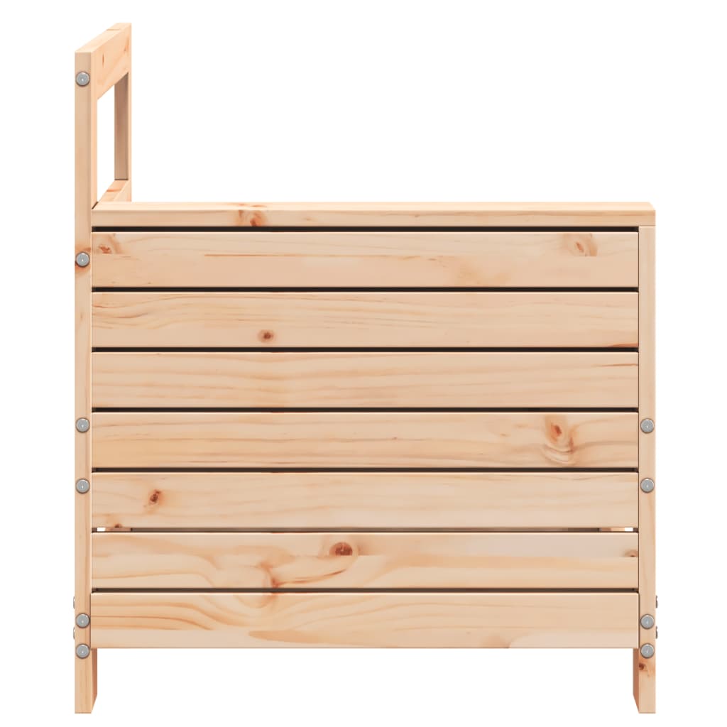 vidaXL Sofá de jardín con reposabrazos madera maciza pino 69x62x70,5cm