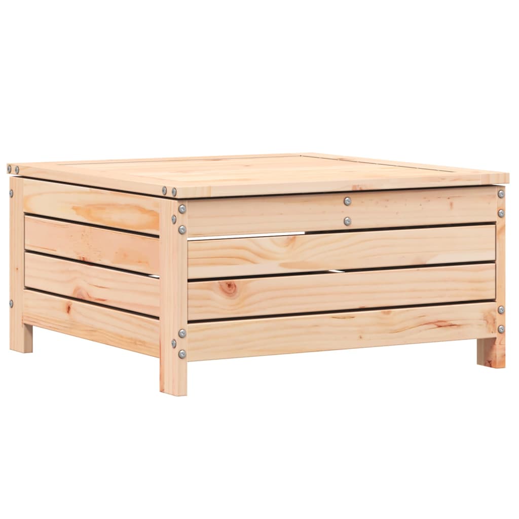 vidaXL Taburete de jardín madera maciza de pino 62x63,5x32 cm