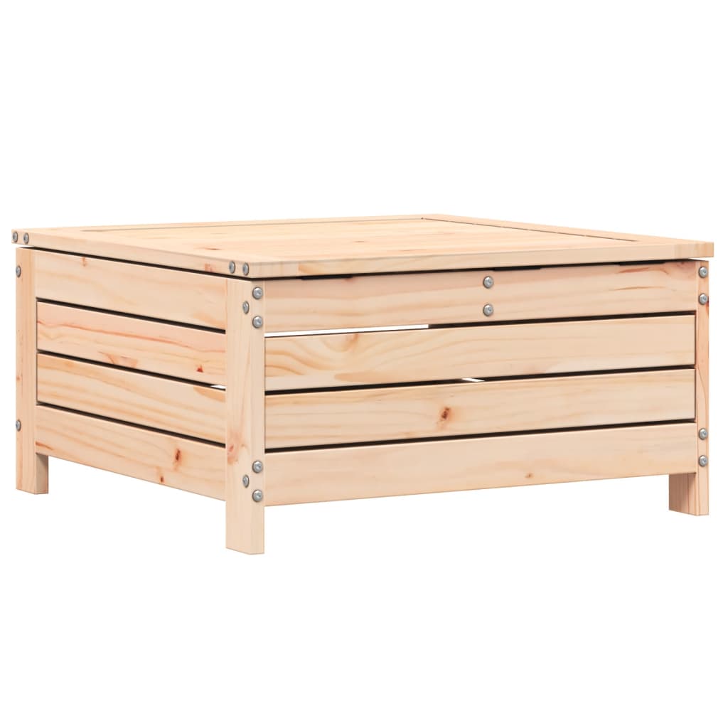 vidaXL Taburete de jardín madera maciza de pino 62x63,5x32 cm