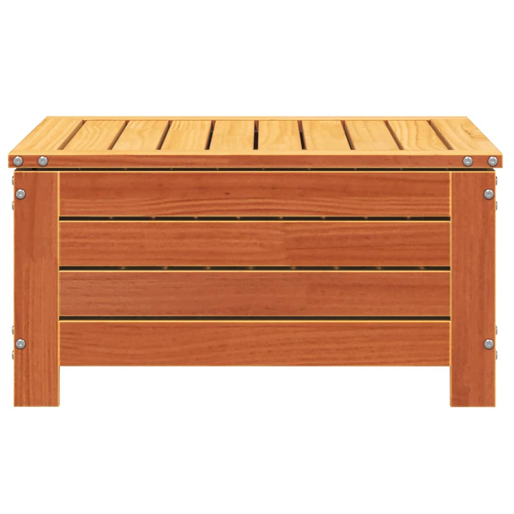 vidaXL Taburete de jardín madera de pino marrón cera 62x63,5x32 cm