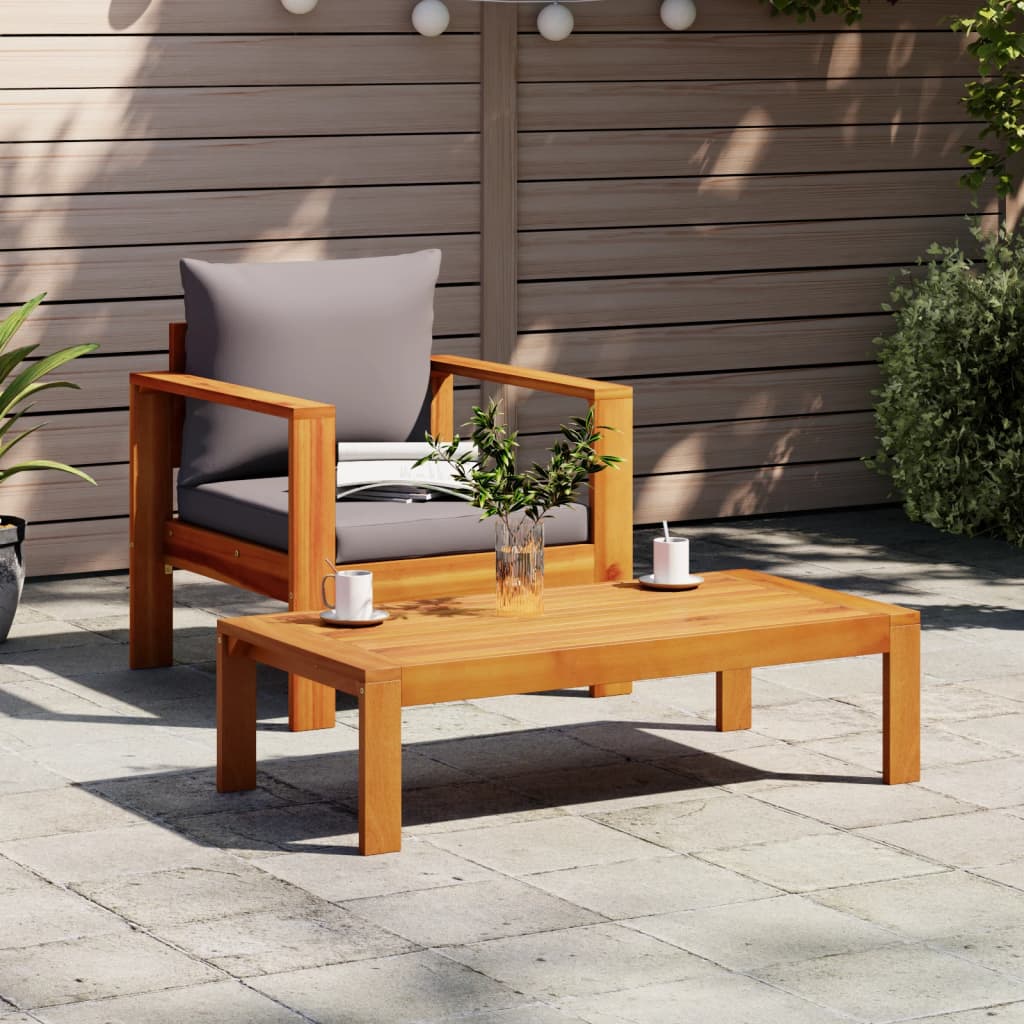 vidaXL Sillón de jardín con cojines madera maciza de acacia