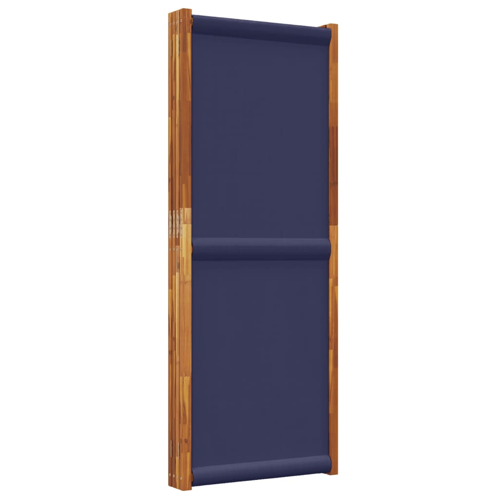 vidaXL Biombo divisor de 4 paneles azul oscuro 280x180 cm