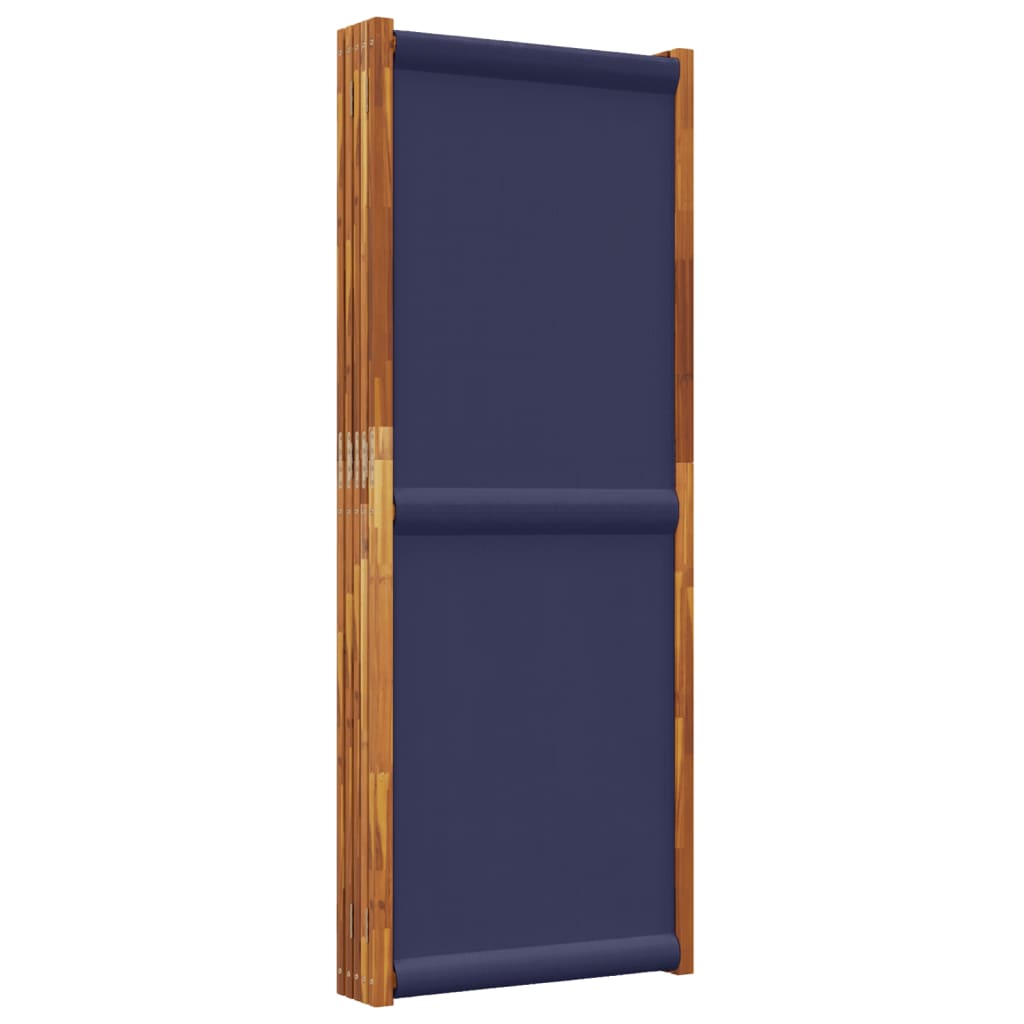 vidaXL Biombo divisor de 5 paneles azul oscuro 350x180 cm