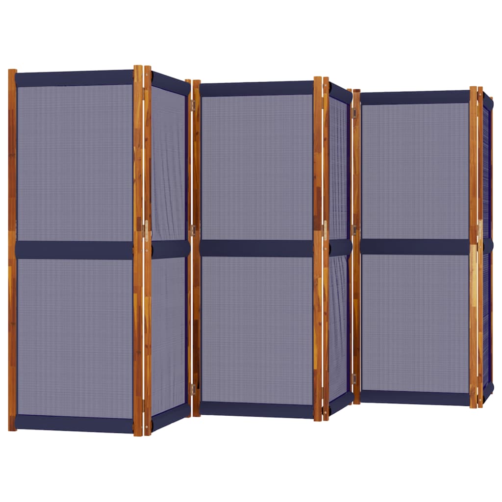 vidaXL Biombo divisor de 6 paneles azul oscuro 420x180 cm