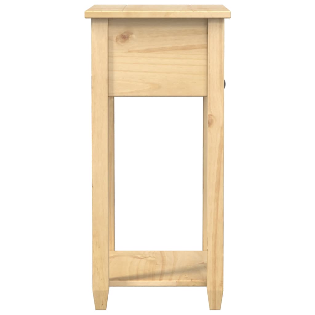 vidaXL Mesa consola Corona madera maciza de pino 55x35x73 cm