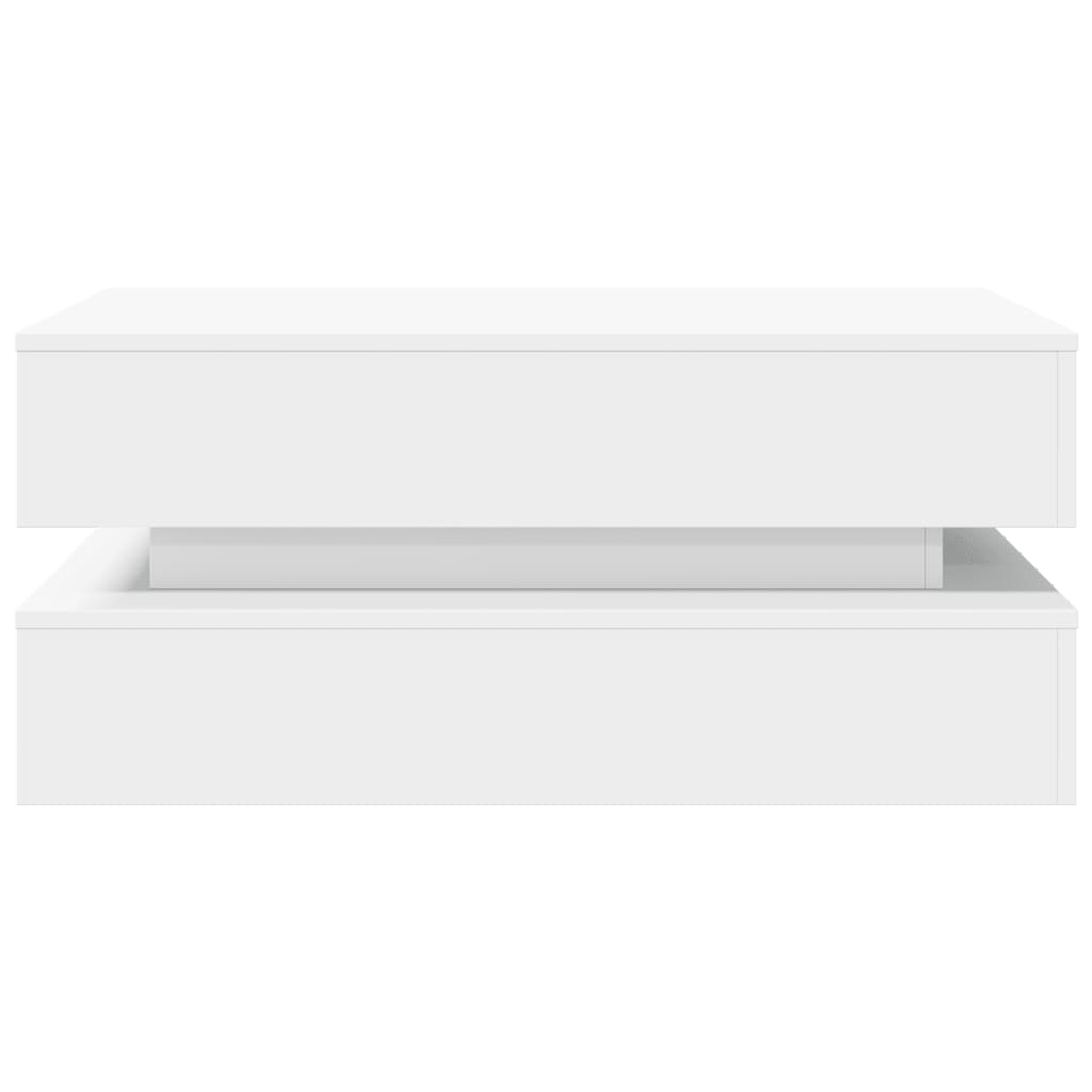 vidaXL Mesa de centro con luces LED blanco 90x50x40 cm