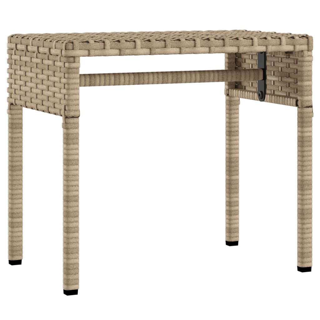 vidaXL Tumbona con capota y mesa ratán sintético beige