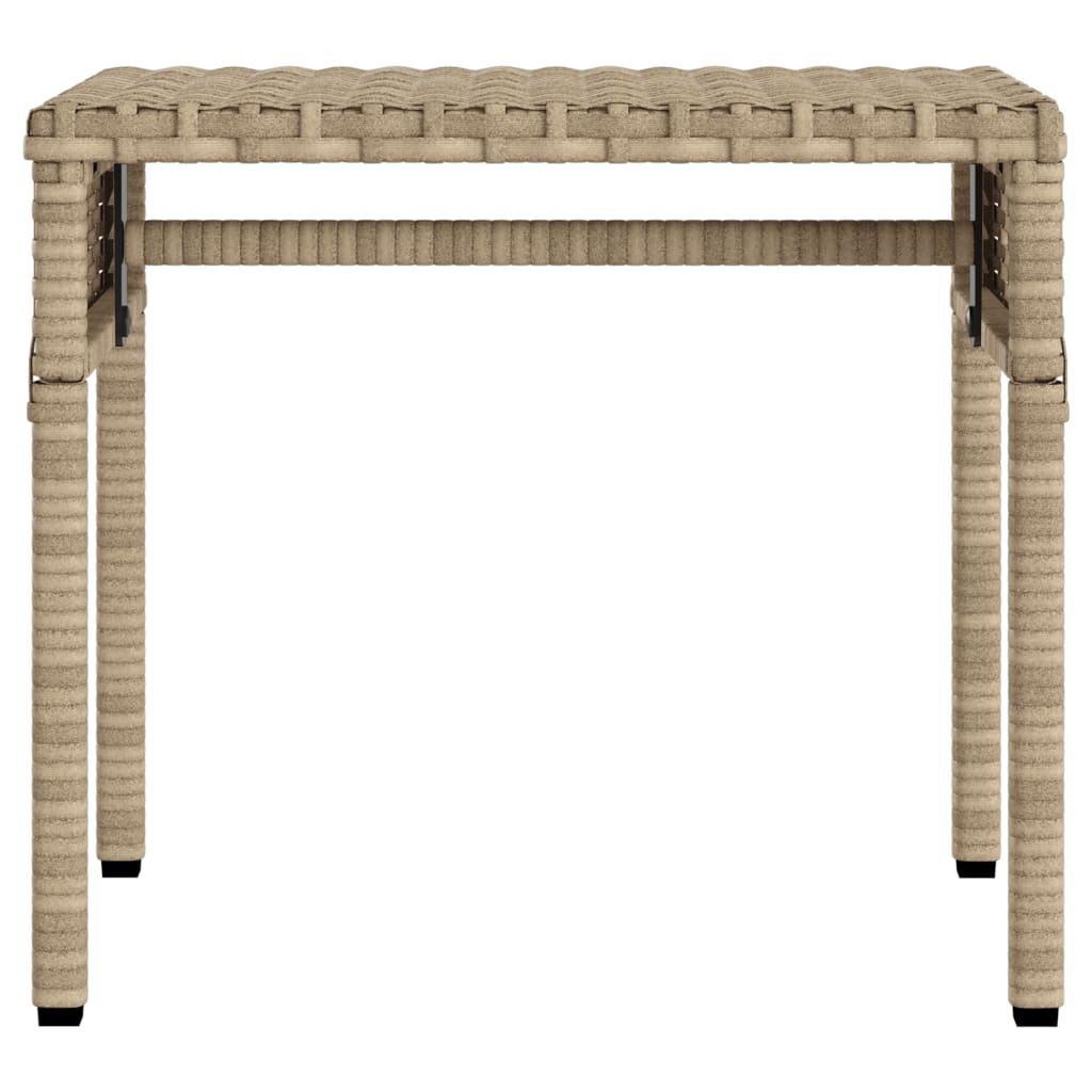 vidaXL Tumbona con capota y mesa ratán sintético beige