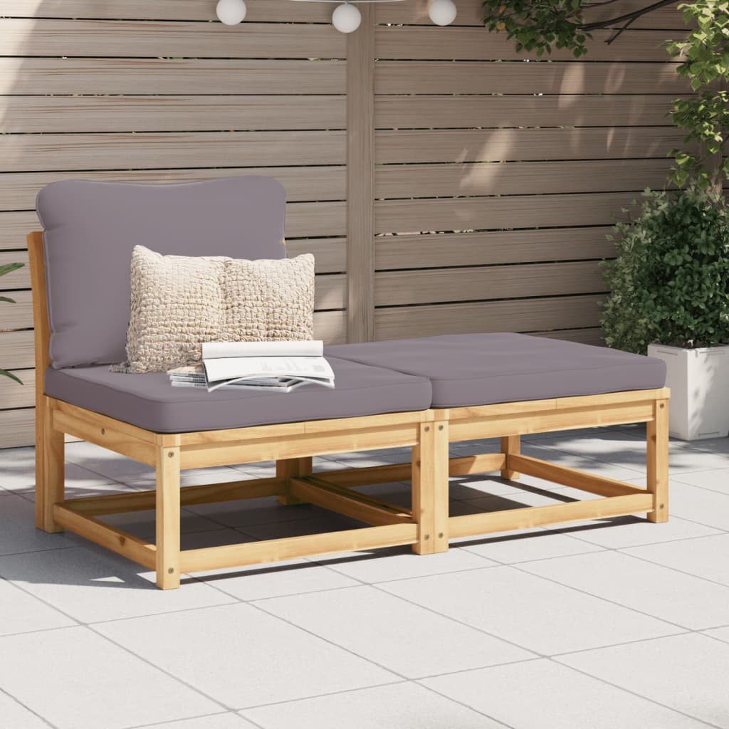 vidaXL Set de muebles para jardín 3 piezas con cojines madera acacia