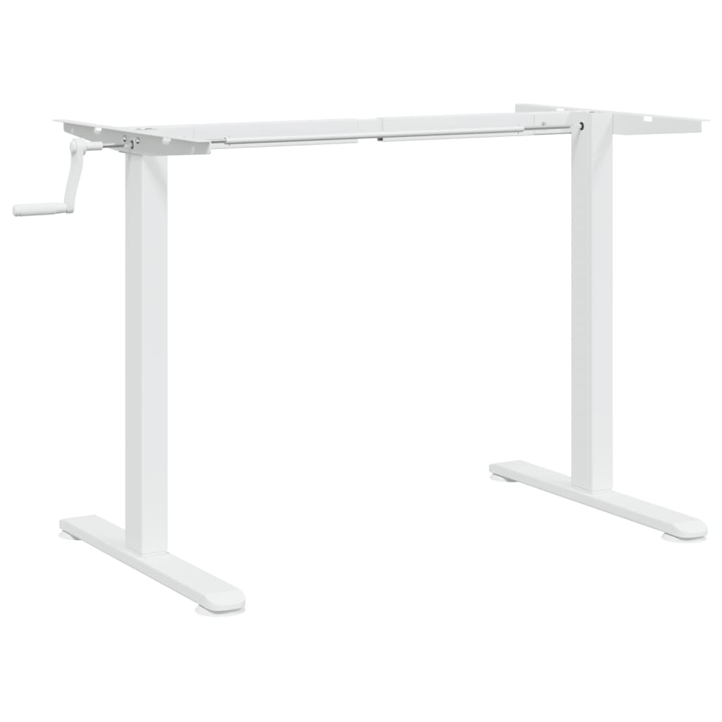 vidaXL Marco de escritorio de pie acero blanco (94-135)x60x(70-114) cm