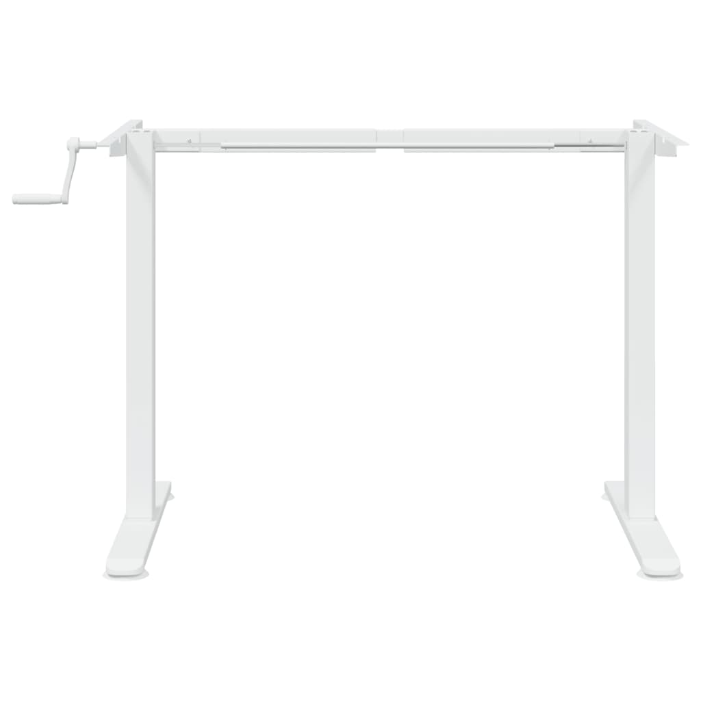 vidaXL Marco de escritorio de pie acero blanco (94-135)x60x(70-114) cm