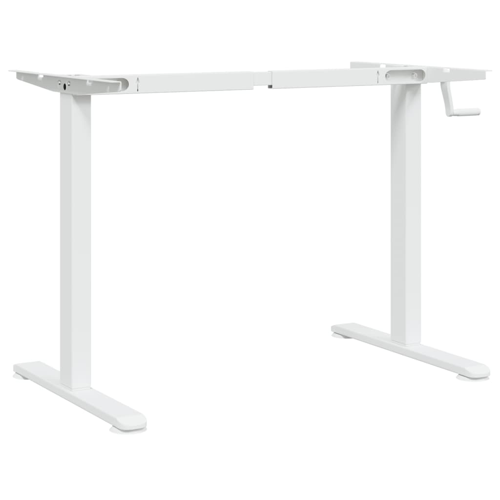 vidaXL Marco de escritorio de pie acero blanco (94-135)x60x(70-114) cm