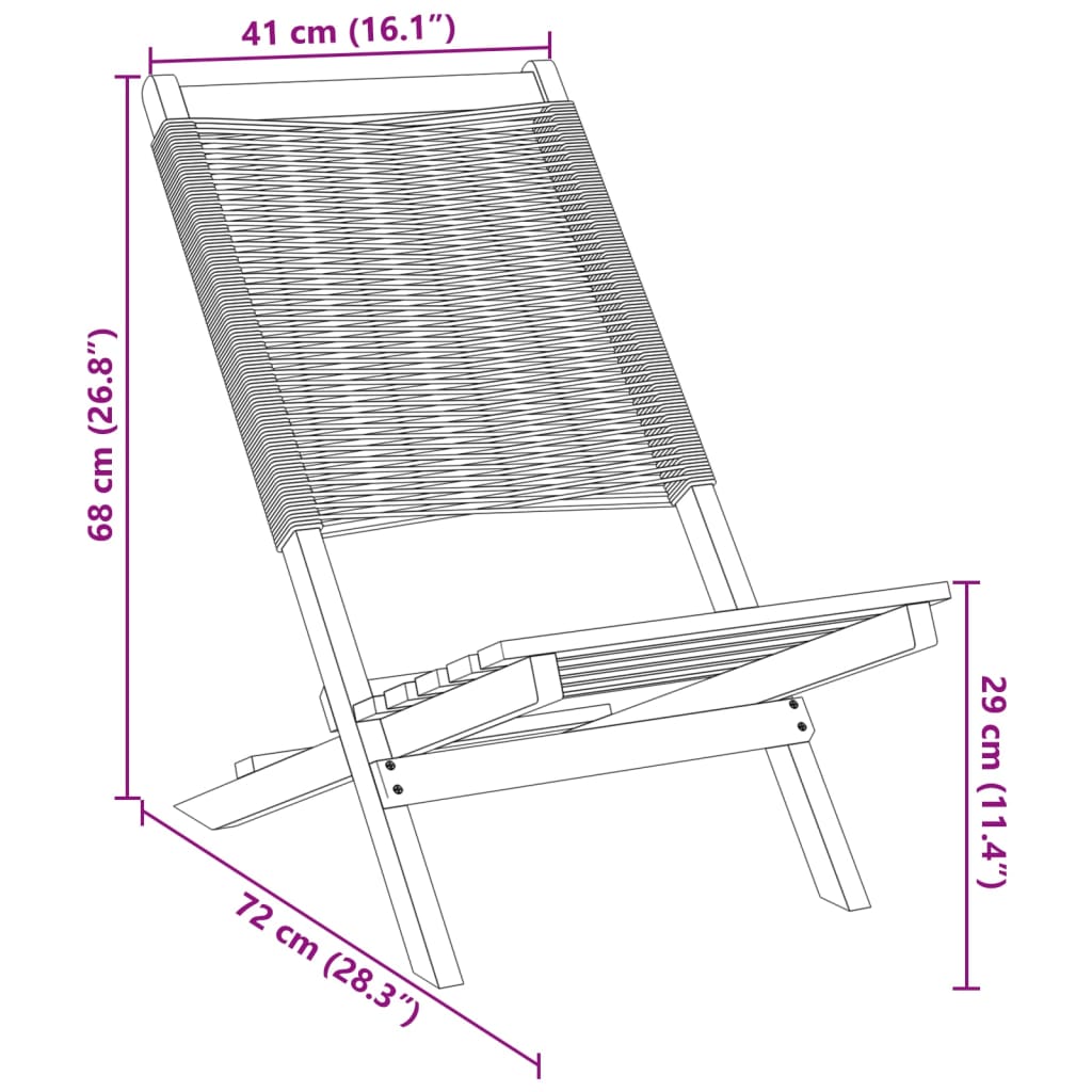 vidaXL Sillas de jardín 2 uds madera maciza acacia polipropileno negro